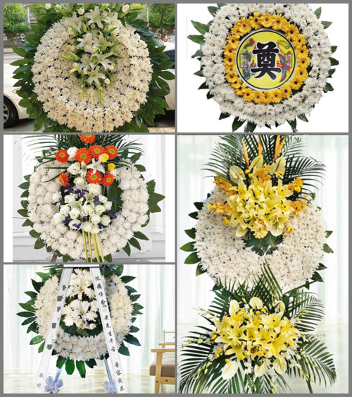 山东青岛平度市田庄镇苍村花圈速递